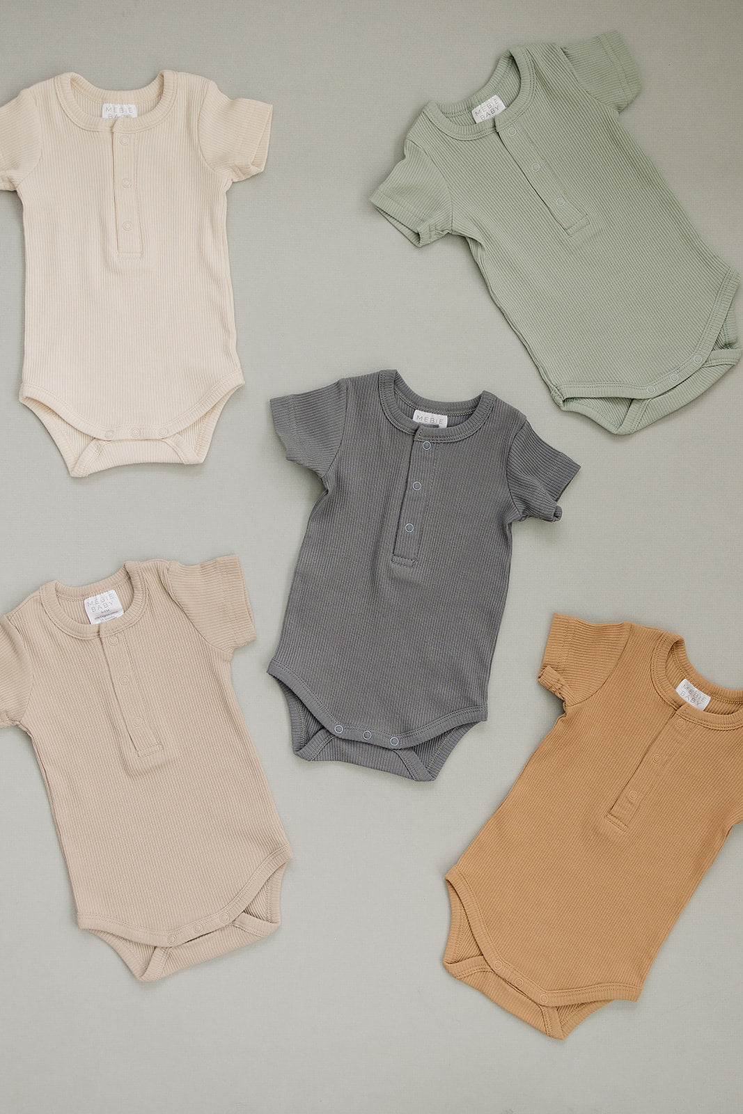 Cafe Organic Cotton Ribbed Snap Bodysuit | Milk & Baby