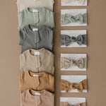 Oatmeal Organic Cotton Ribbed Zipper | Milk & Baby