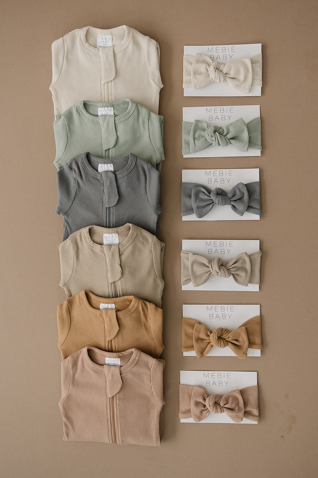 Oatmeal Organic Cotton Ribbed Zipper | Milk & Baby