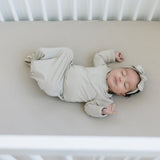 Oatmeal Bamboo Knot Gown | Milk & Baby