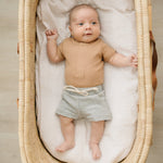 Cafe Organic Cotton Ribbed Snap Bodysuit | Milk & Baby