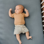 Cafe Organic Cotton Ribbed Snap Bodysuit | Milk & Baby