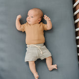 Cafe Organic Cotton Ribbed Snap Bodysuit | Milk & Baby