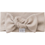 Oatmeal Organic Cotton Ribbed Head Wrap | Milk & Baby