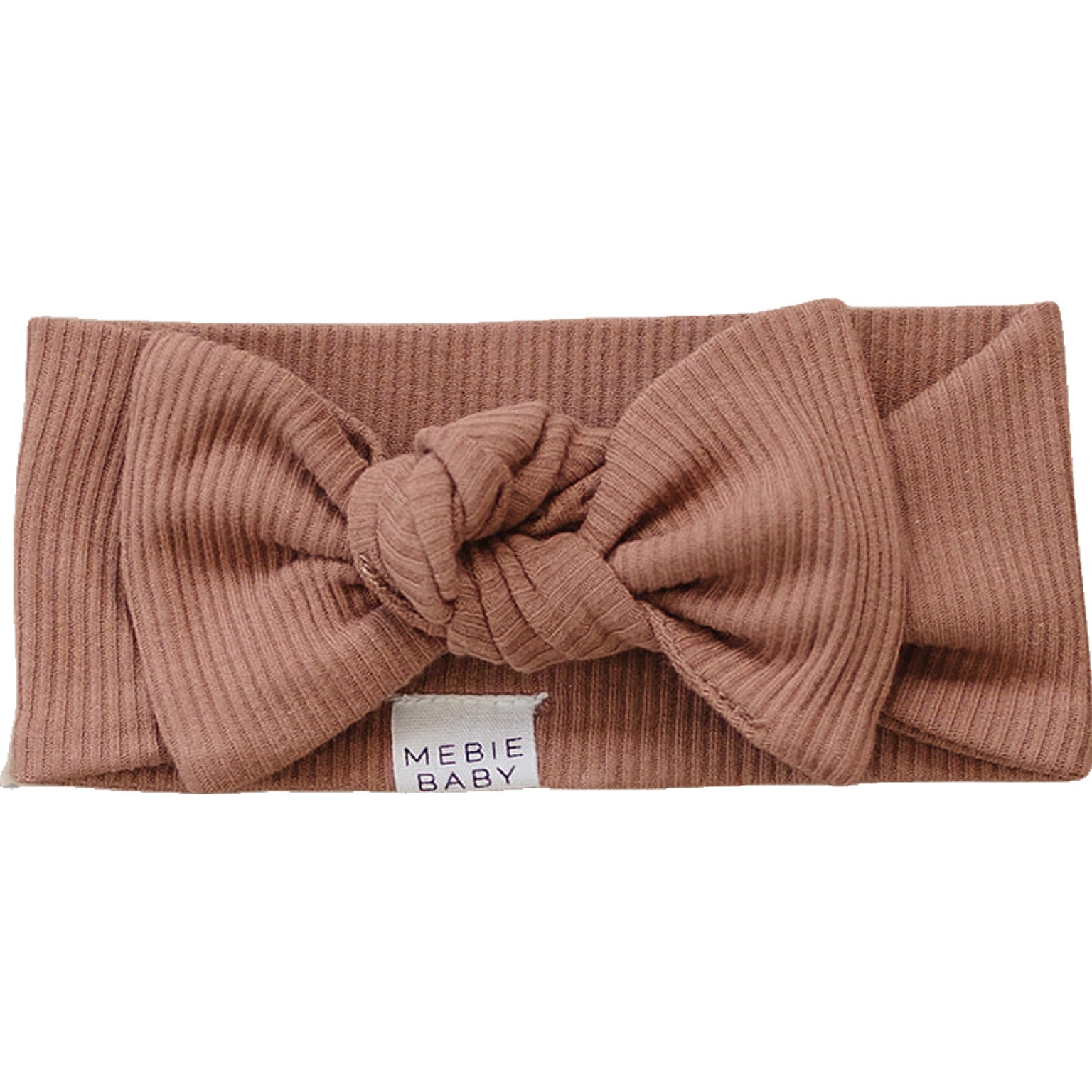 Dusty Rose Organic Cotton Ribbed Head Wrap | Milk & Baby