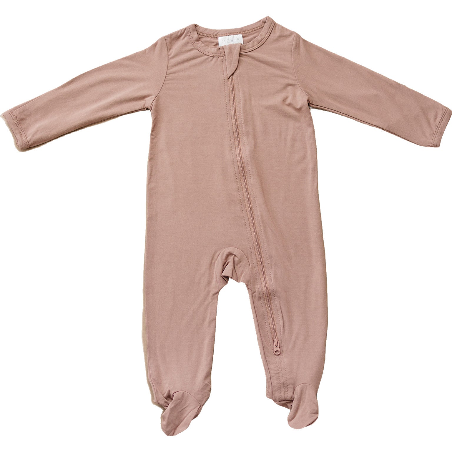 Dusty Rose Bamboo Footed Zipper | Milk & Baby