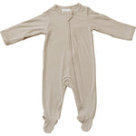 Oatmeal Bamboo Footed Zipper | Milk & Baby