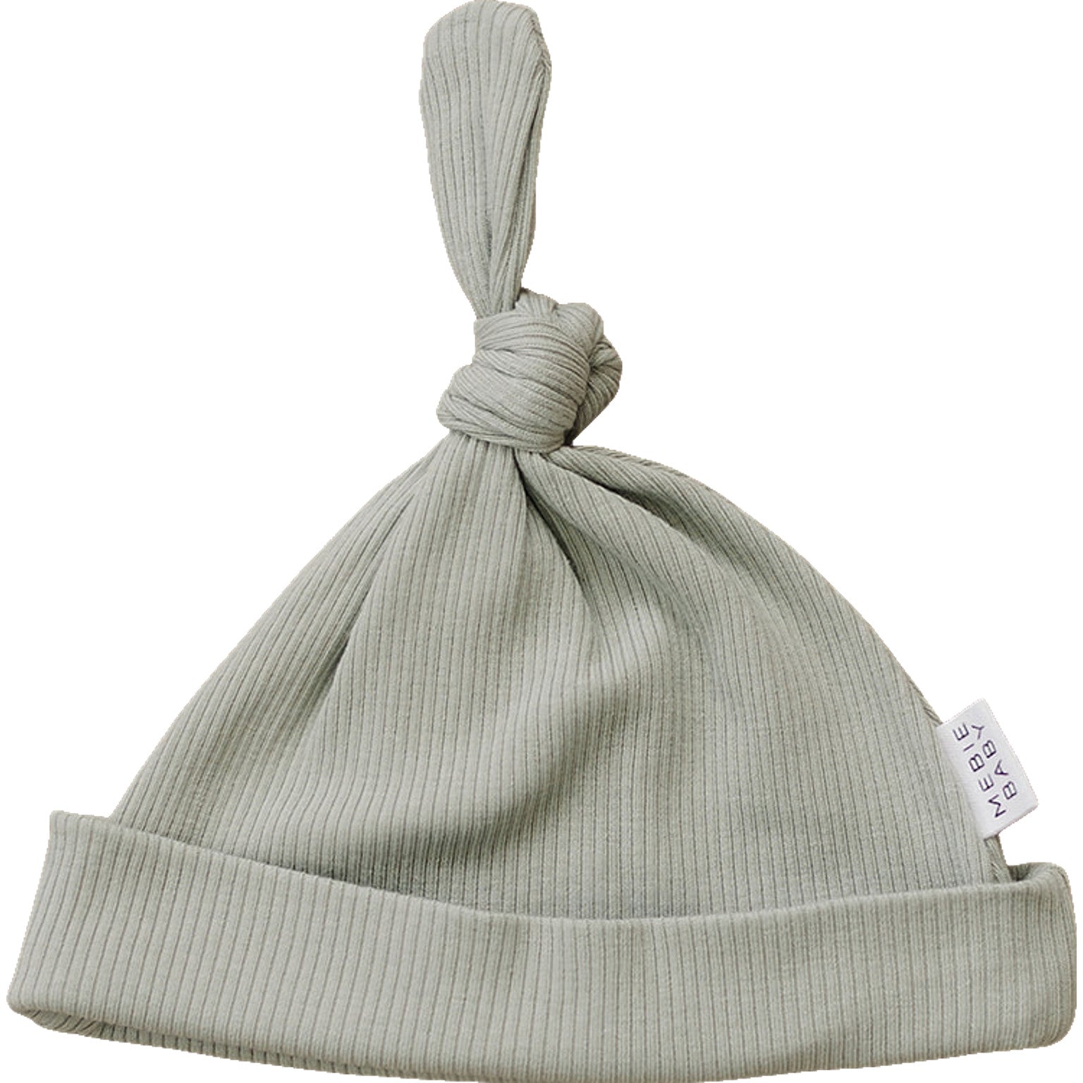 Sage Organic Ribbed Newborn Knot Hat | Milk & Baby