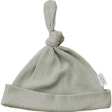 Sage Organic Ribbed Newborn Knot Hat | Milk & Baby