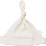 Vanilla Organic Ribbed Newborn Knot Hat | Milk & Baby