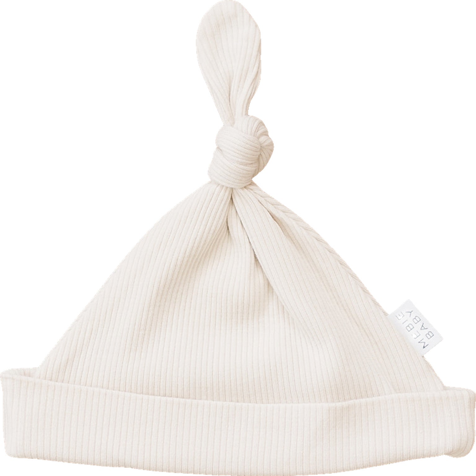 Vanilla Organic Ribbed Newborn Knot Hat | Milk & Baby