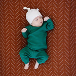 Vanilla Organic Ribbed Newborn Knot Hat | Milk & Baby