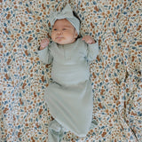 Sage Organic Cotton Ribbed Head Wrap | Milk & Baby