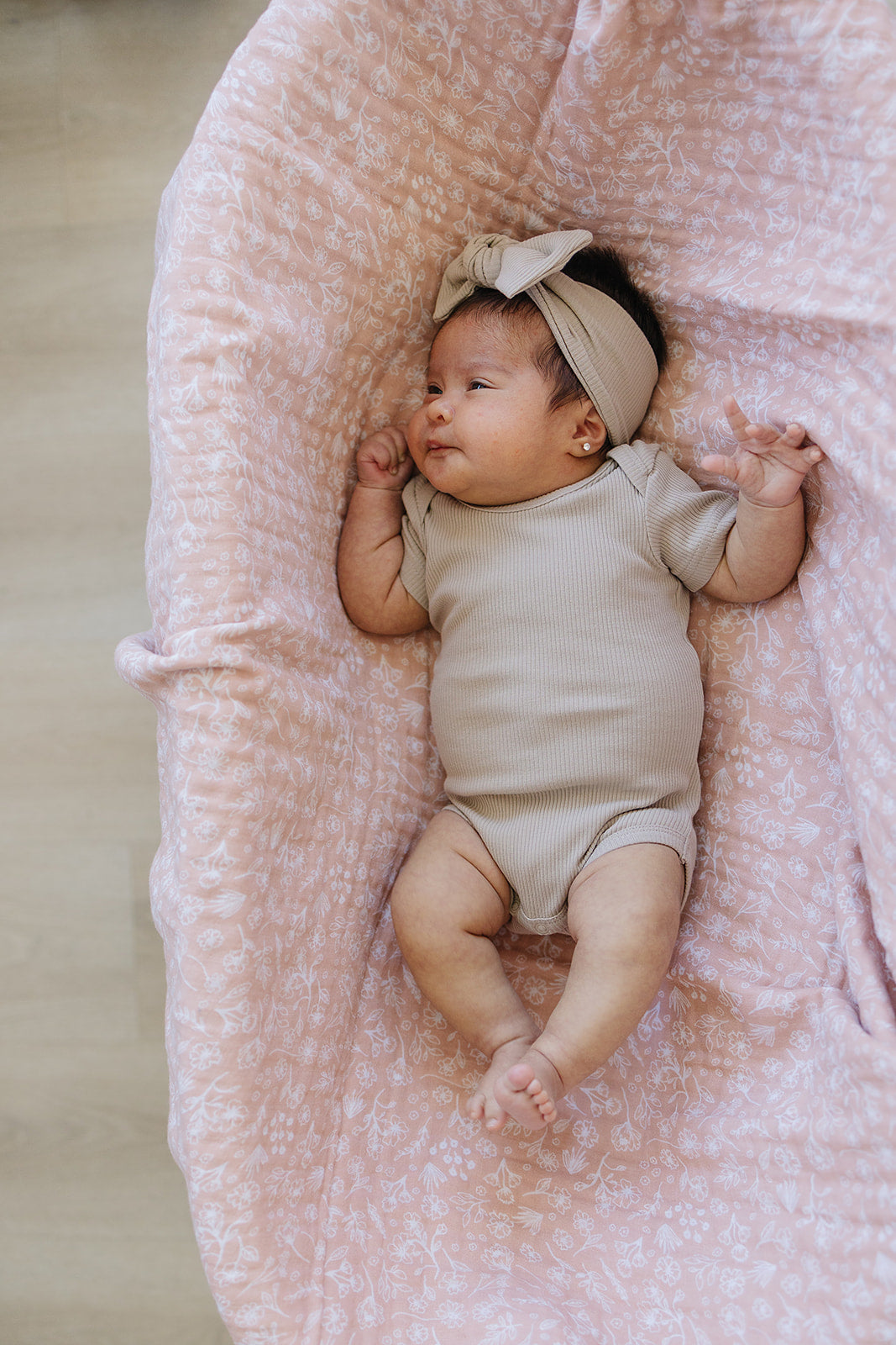 Oatmeal Organic Cotton Ribbed Head Wrap | Milk & Baby