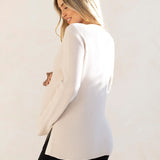 Arial Maternity & Nursing Sweater in Cream | Milk & Baby