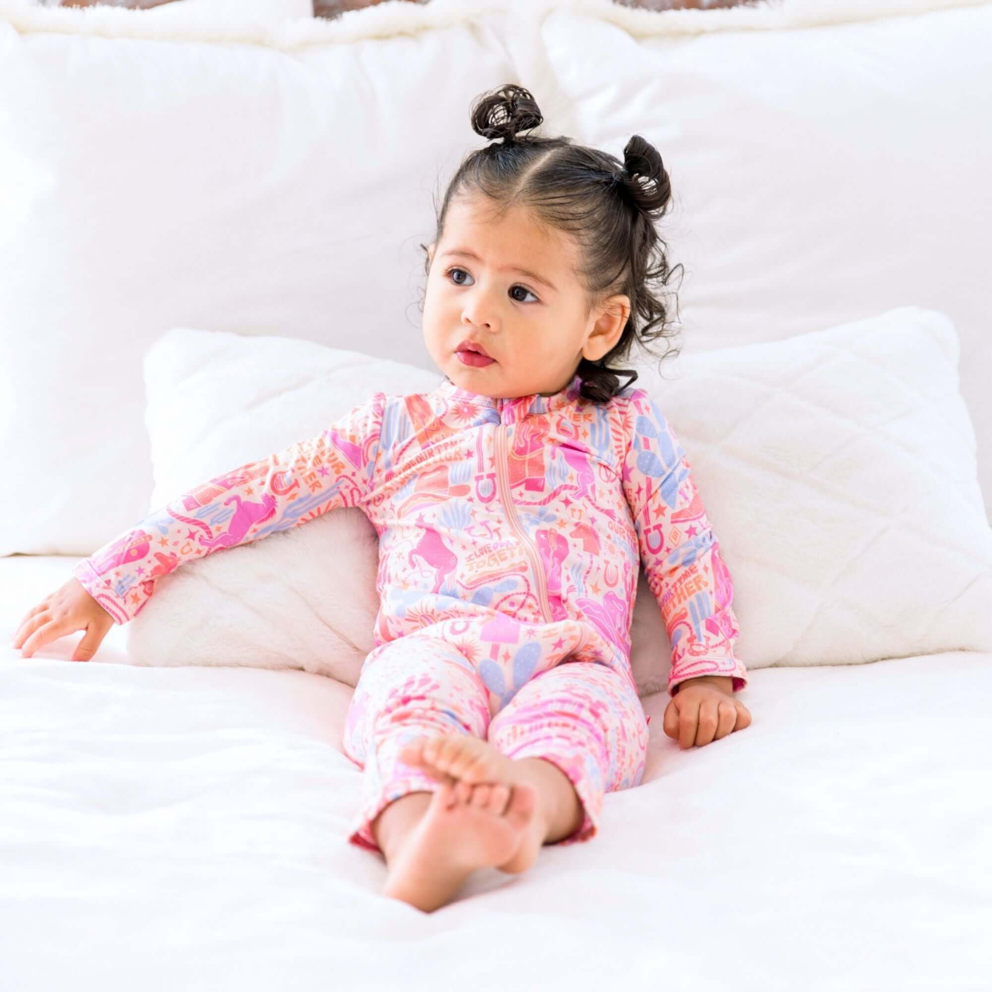 Saddle Up | Bamboo Footless Onesie Romper | "I Love Our Time Together" | Milk & Baby
