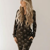 Charcoal & White ff Smile | Women's Bamboo Pajama