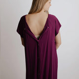 Plum Labor & Delivery Gown