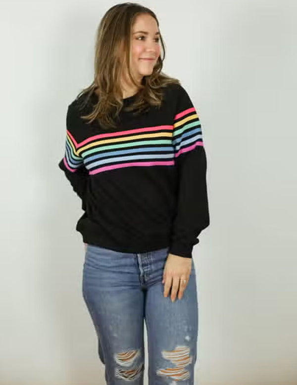 Limited Edition Six Stripe Invisible Zip Breastfeeding Sweat Milk & Baby