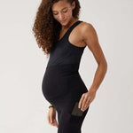 Resilience | 7/8 Performance Maternity & Postpartum Leggings | Onyx Milk & Baby