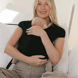Raven | Aerial Newborn Buckle Wrap | Meet the Aerial Newborn Buckle Wrap: the perfect blend of wrap-like coziness and buckle carrier convenience for your newborn babe. Crafted from our signature CloudBlend™ fabric, it's irresistibly soft and features a pa