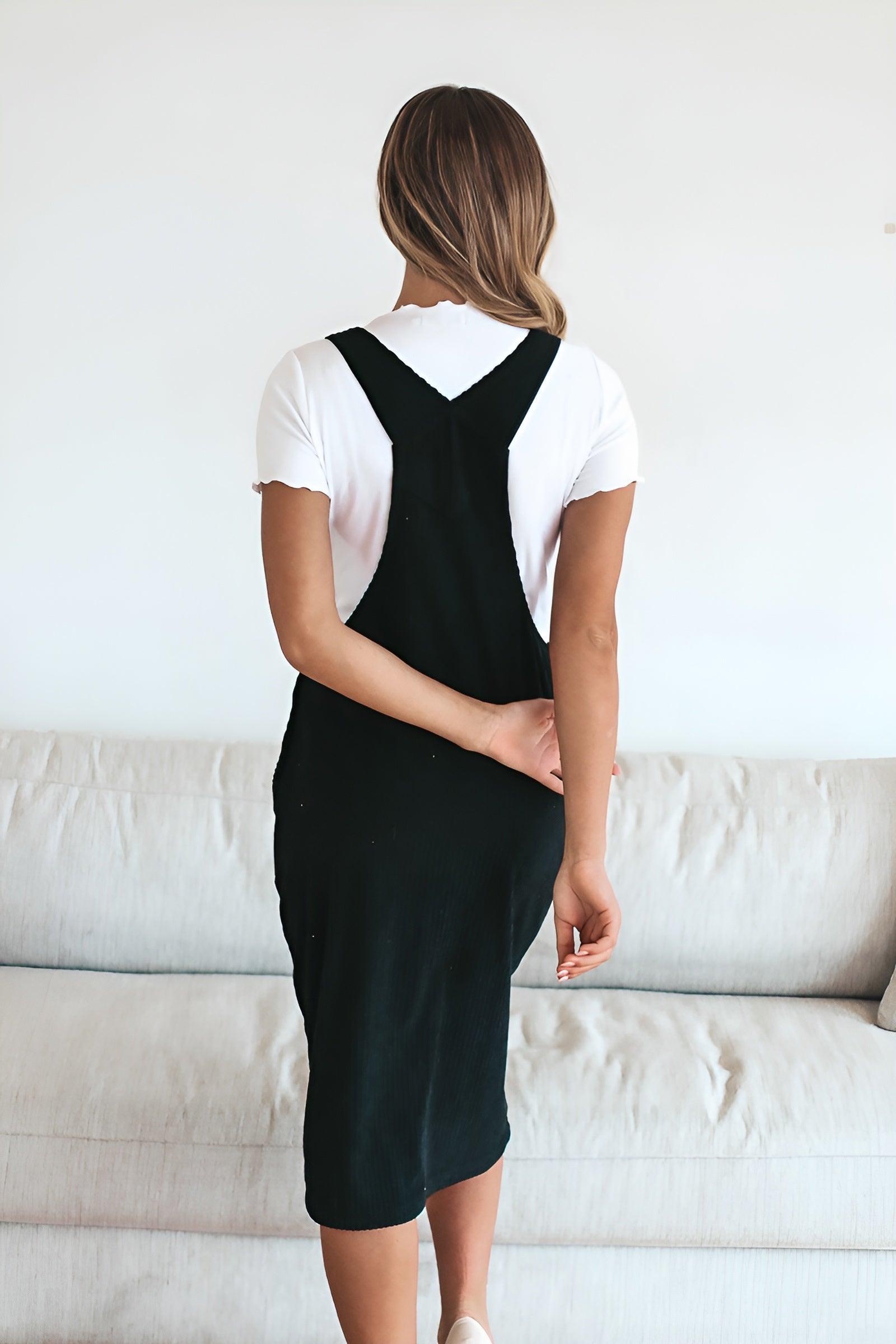 Patty Overall Dress in Black | Milk & Baby