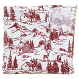 Holiday Toile Ribbed Bamboo Swaddle