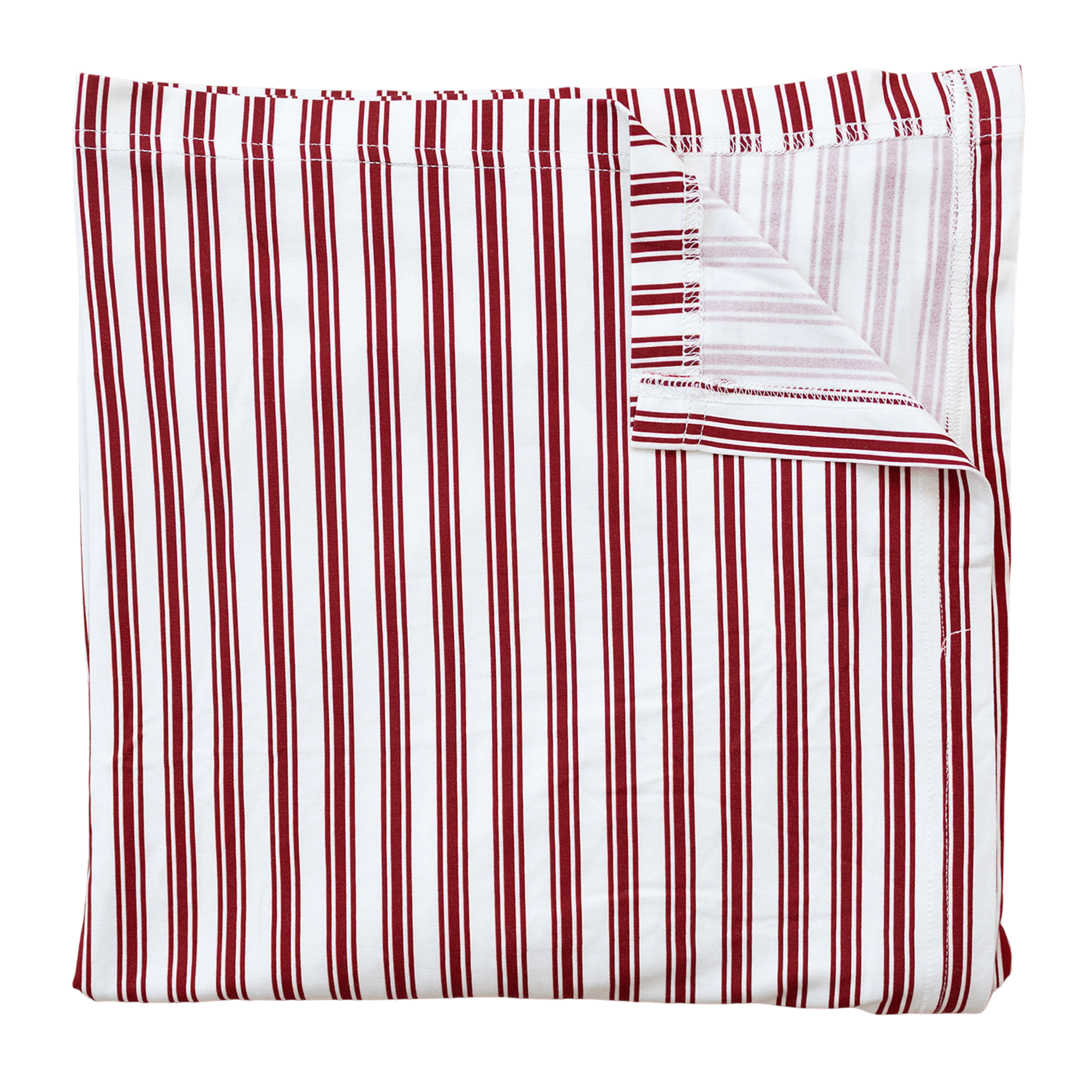 Red Stripe Bamboo Swaddle | Wrap your little one in festive charm with our Red Stripe Bamboo Swaddle, perfect for snuggles and holiday moments. | Milk & Baby