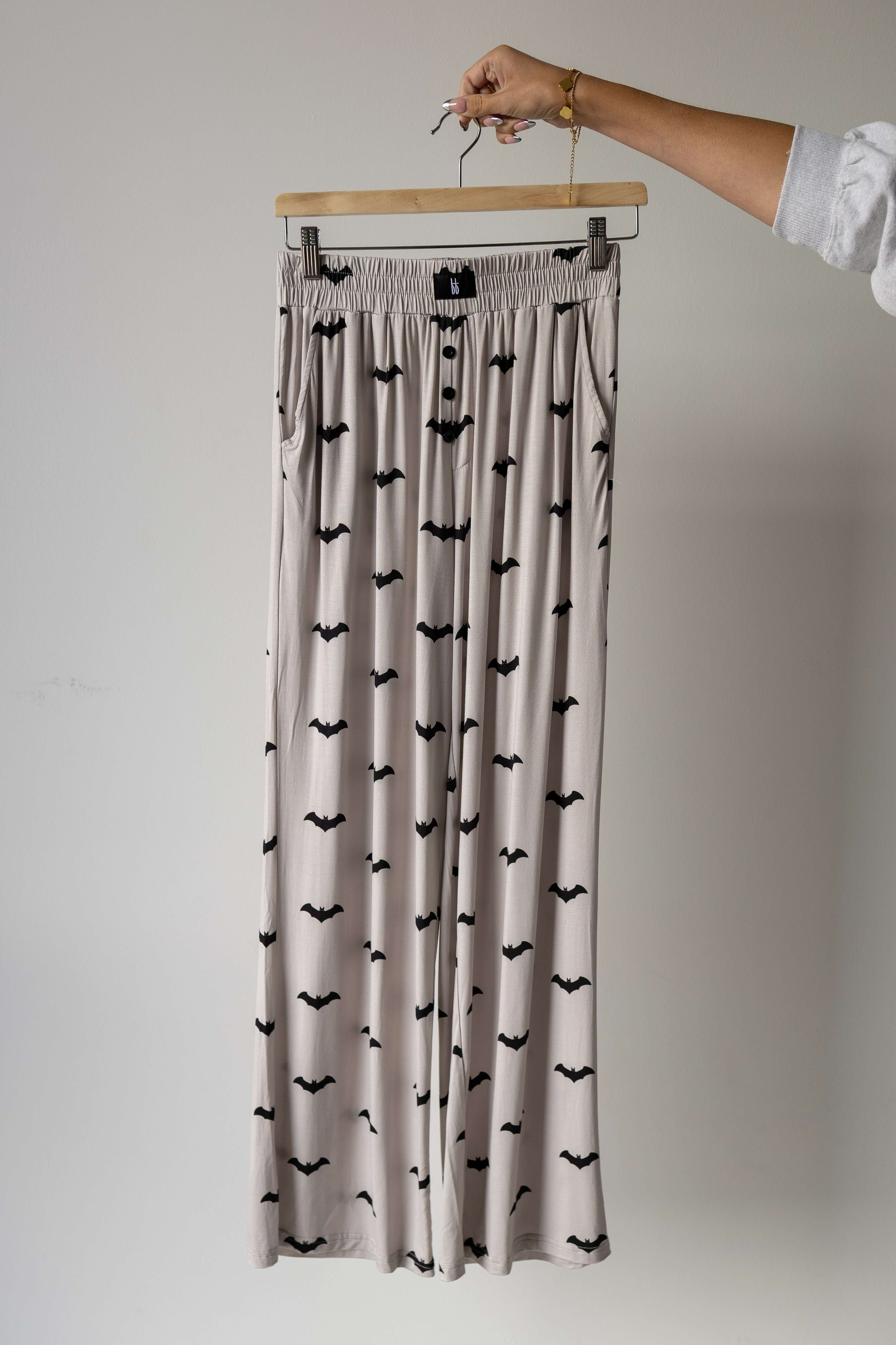 It's Bats! | Short Sleeve Women's Bamboo Lounge Set | Discover our Women's Bamboo Lounge Set featuring cozy oversized tees and stylish boxers. Perfect for relaxing in style! | Milk & Baby