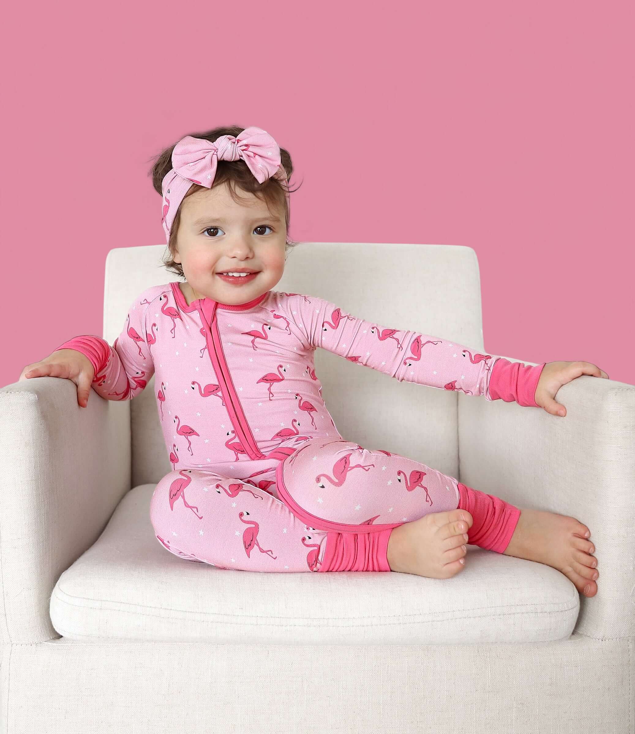 Flocking Flamingo Dream Romper | Milk & Baby