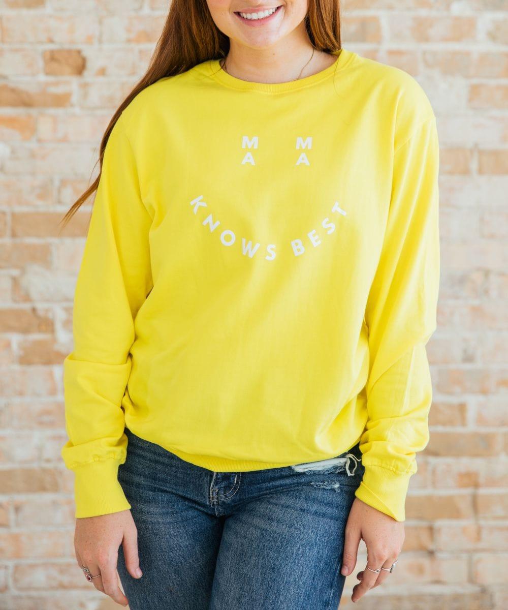 Smiley Mama Knows Best Sweatshirt | Milk & Baby