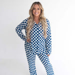 Navy Checkers Women’s Dream Set | Milk & Baby