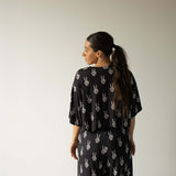 Midnight Skelly | Women's Bamboo Crop Tee Lounge Set | Discover the Women's Bamboo Lounge Set! Enjoy breathable, flattering styles perfect for lounging in comfort and style. | Milk & Baby