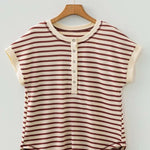 Stripe Half Buttoned Top | Milk & Baby