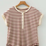 Stripe Half Buttoned Top | Milk & Baby