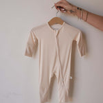 Sadie Stripe | Bamboo Zip Pajamas | Milk & Baby