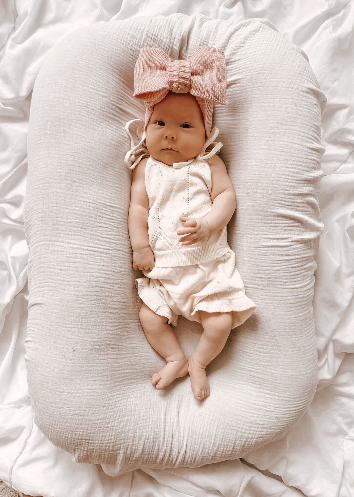 Luna + Luca Pointelle Summer Set - Cream | Milk & Baby
