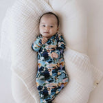 Charli Print | Bamboo Knotted Gown | Milk & Baby