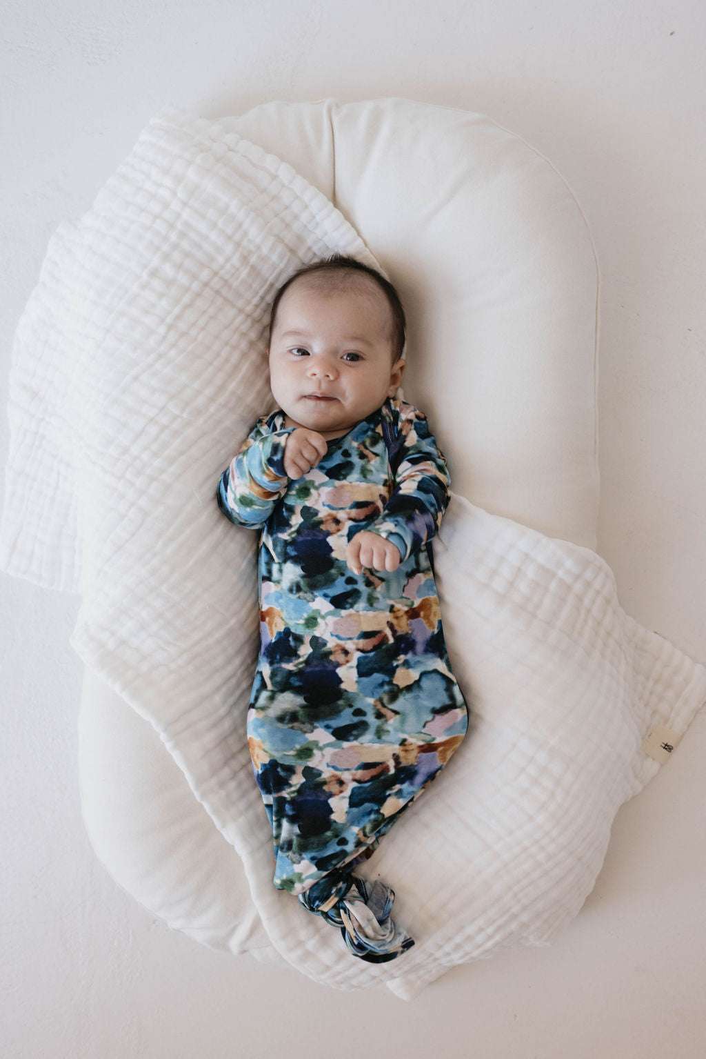 Charli Print | Bamboo Knotted Gown | Milk & Baby