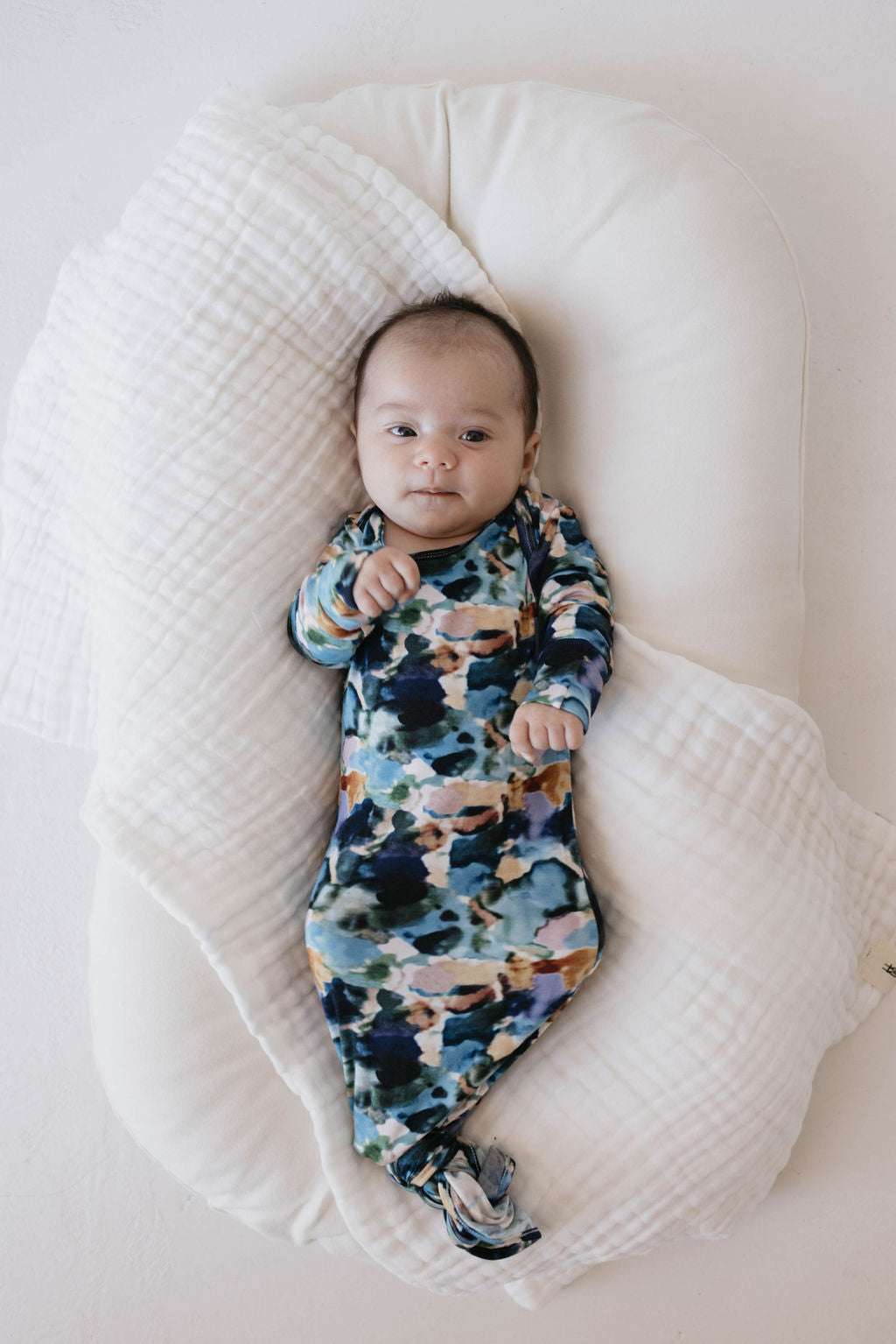 Charli Print | Bamboo Knotted Gown | Milk & Baby