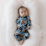 Charli Print | Bamboo Zip Pajamas | Milk & Baby