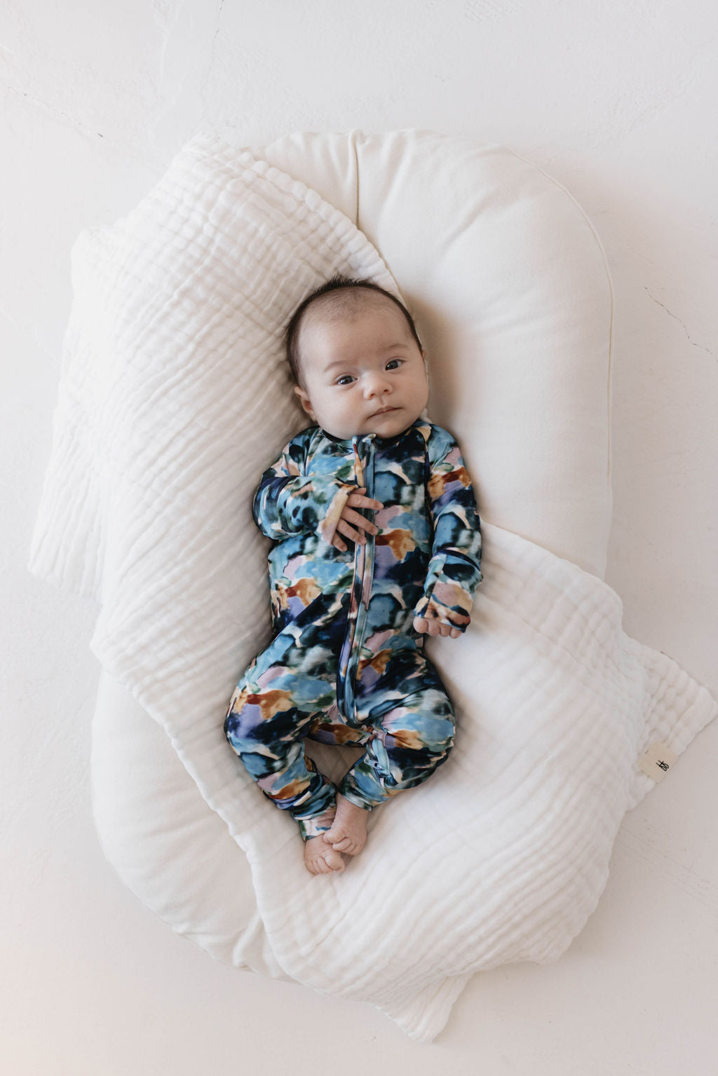 Charli Print | Bamboo Zip Pajamas | Milk & Baby