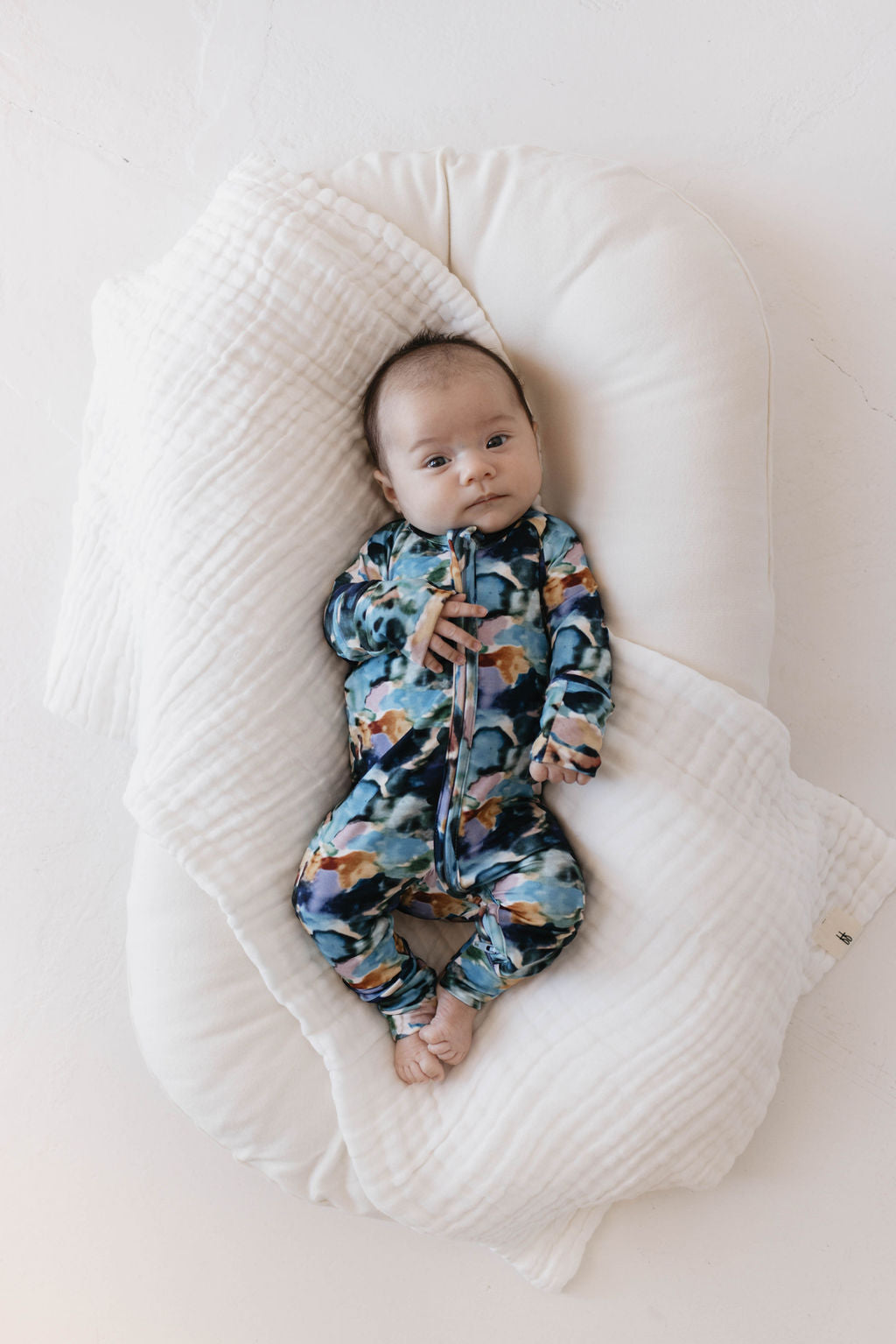 Charli Print | Bamboo Zip Pajamas | Milk & Baby