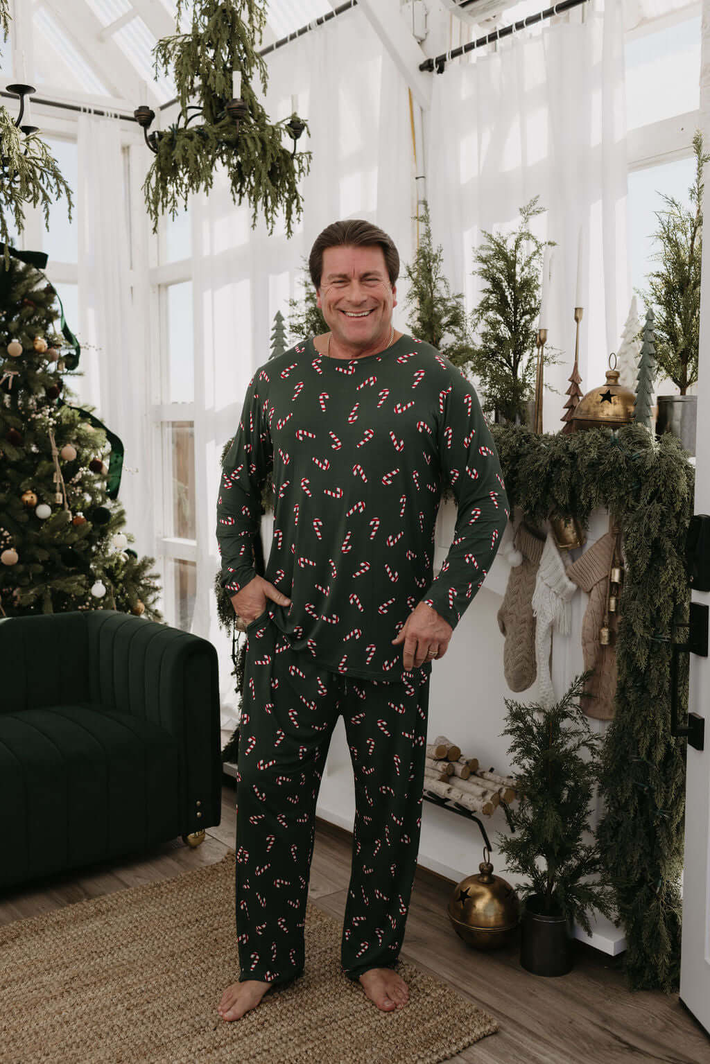 Men's Bamboo Pajamas | Candy Cane Lane 2024 | Milk & Baby