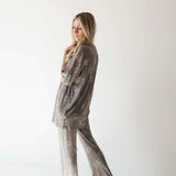 Sage Yin Yang | Short Sleeve Women's Bamboo Pajamas | Milk & Baby
