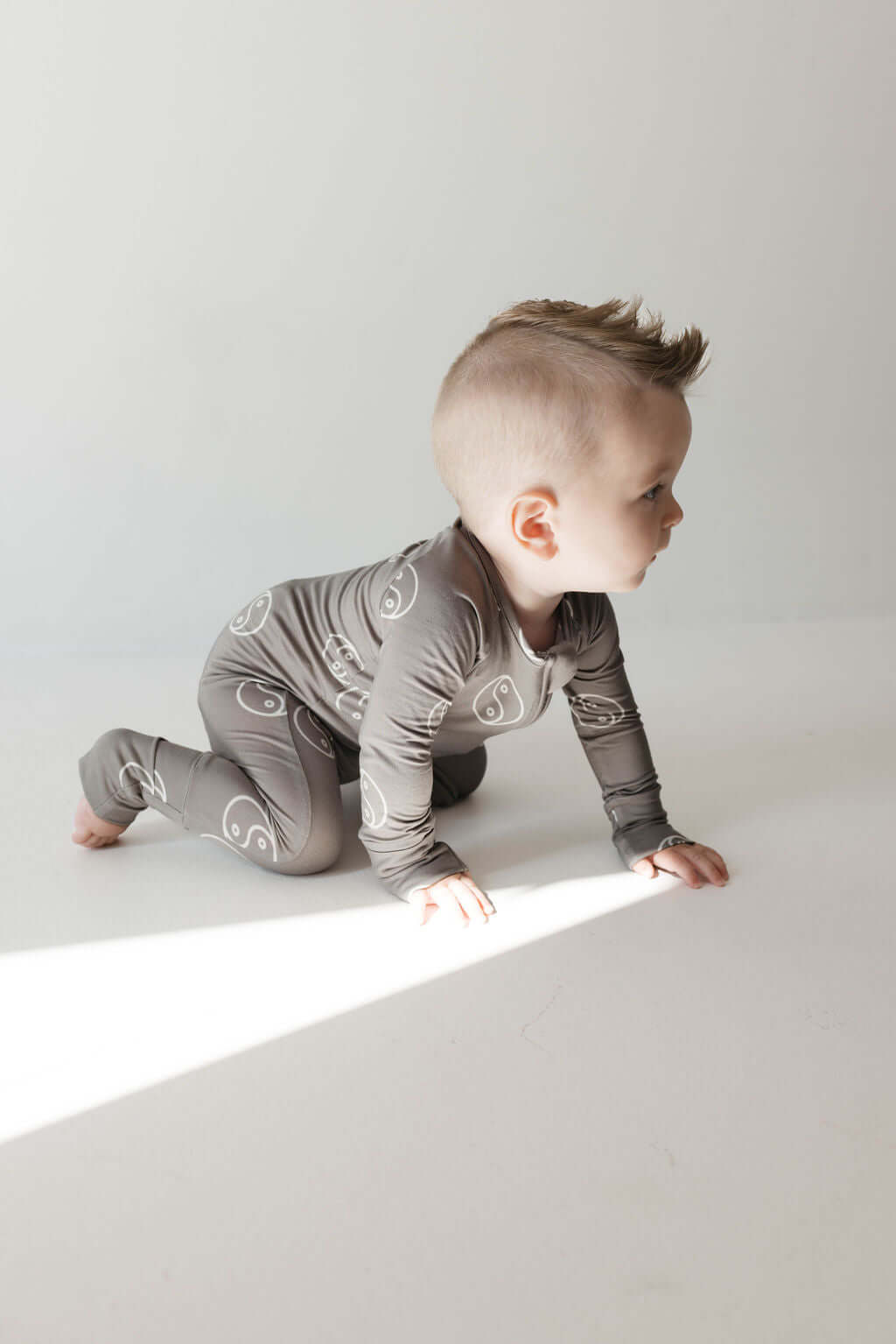 Sage Yin Yang | Bamboo Zip Pajamas | Milk & Baby