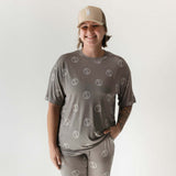 Sage Yin Yang | Short Sleeve Women's Bamboo Pajamas | Milk & Baby
