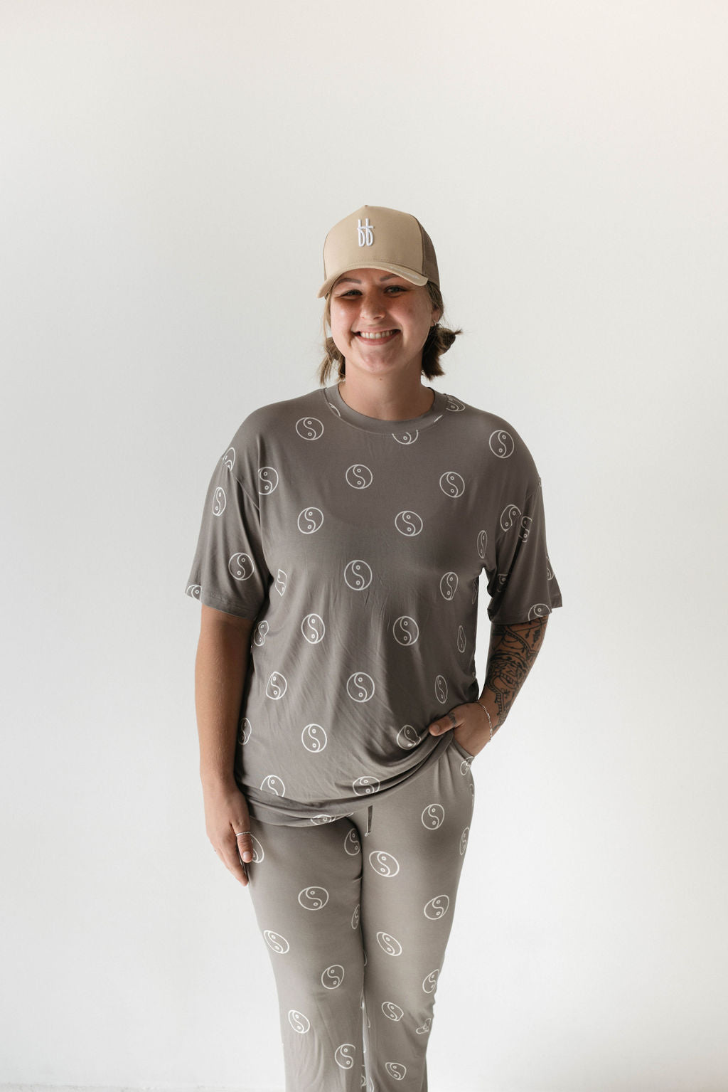 Sage Yin Yang | Short Sleeve Women's Bamboo Pajamas