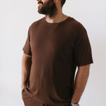 Coffee Bean | Men's Bamboo Short Sleeve Pajamas | Milk & Baby