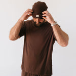 Coffee Bean | Men's Bamboo Short Sleeve Pajamas | Milk & Baby